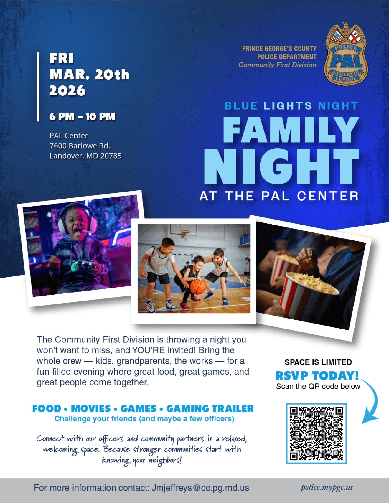 Blue Lights Night: Family Night at the PAL