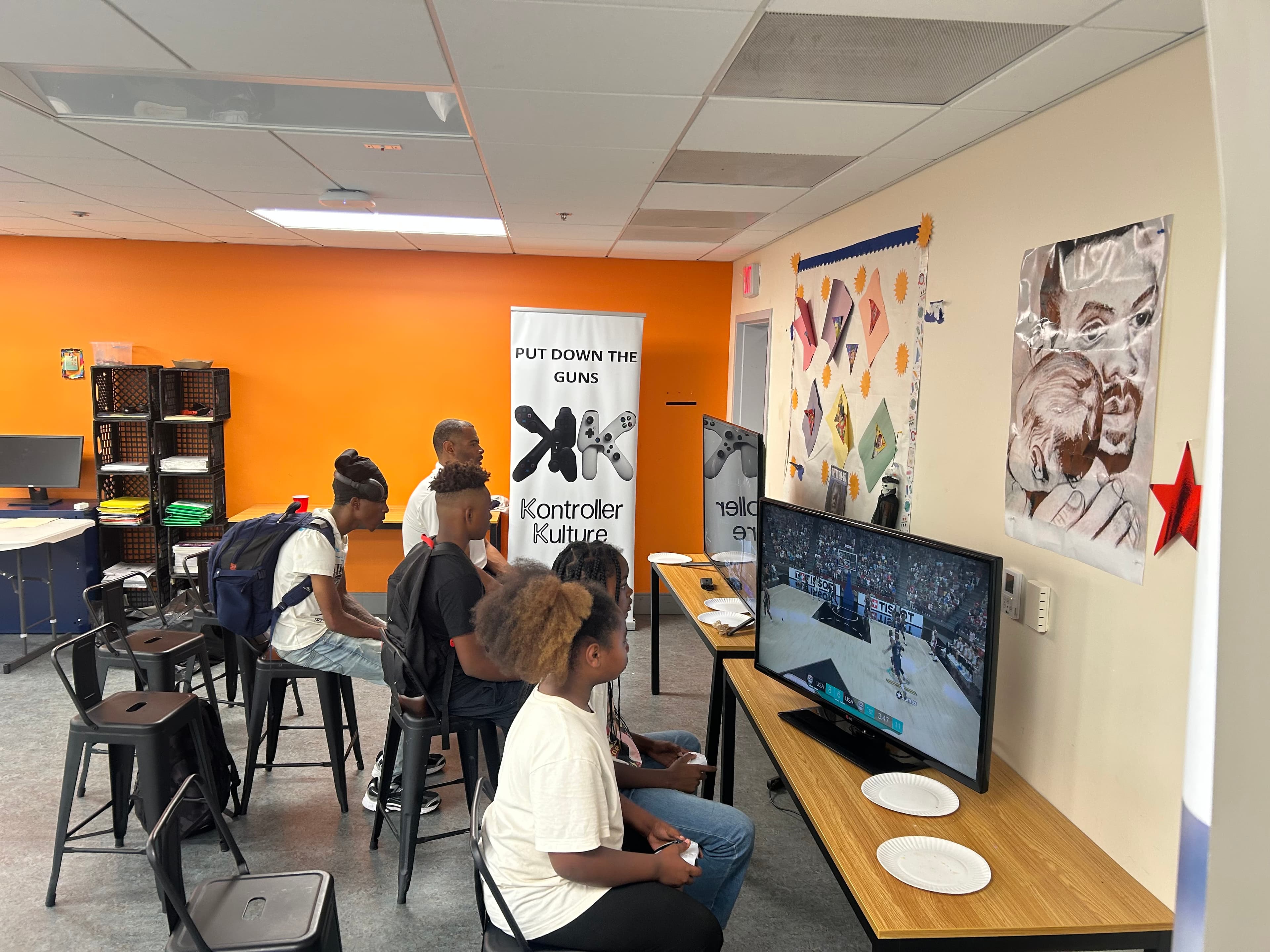 Youth focused on gaming session at community program